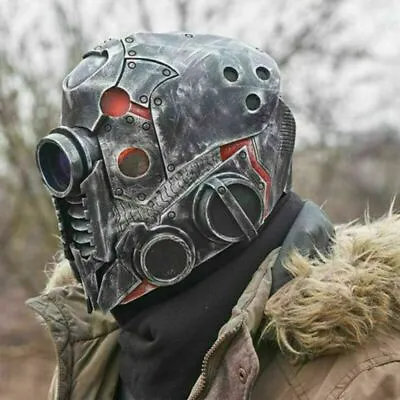 Halloween Punk Masque Face Mask Helmet Steampunk Robot Masque Headgear Cosplay • $24.94