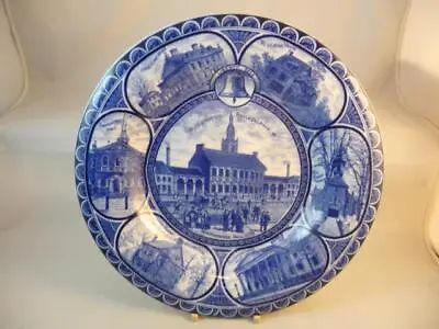 ROWLAND & MARSELLUS STAFFORDSHIRE PLATE HISTORICAL PHILADELPHIA C1900 • $25