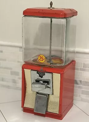 Vintage Northwestern Gumball Machine 25 Cent Morris Illinois Red Candy W Key USA • $115