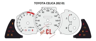 $139.90 • Buy Custom Speedometer Instrument Cluster Gauge Faceplate For Toyota Celica 202