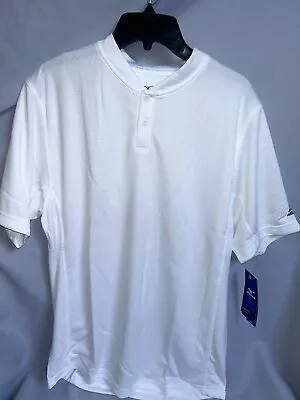 MIZUNO DryLite Men's White Baseball Shirt Lightweight Performance Size YM • $19.99