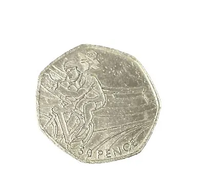 50p Coin London Olympics 2011 Cycling  Circulated FREEPOST • £14.29