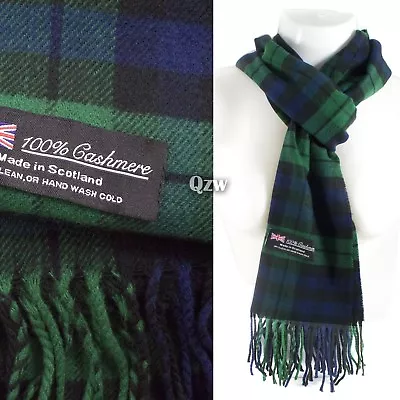 Winter Men Women Warm 100% Cashmere Scotland Made Plaid Scarf Wraps Wool Scarves • $7.49