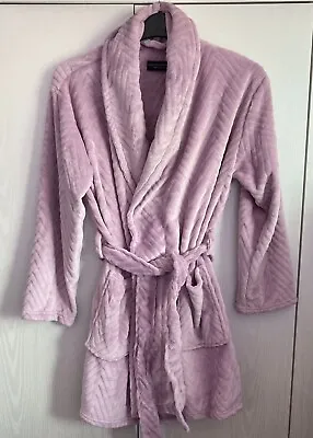 £12 • Buy New With Tags Dorothy Perkins Lilac Velour Dressing Gown / Bath Robe Size Xs
