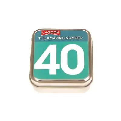 Lagoon The Amazing Number 40 Table Top Tin Fun Facts Trivia 40th Birthday Gift • £6.99