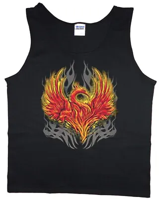 Mens Tank Top Graphic Tee Phoenix Rising Sleeveless Shirt Muscle Clothing • $15.95