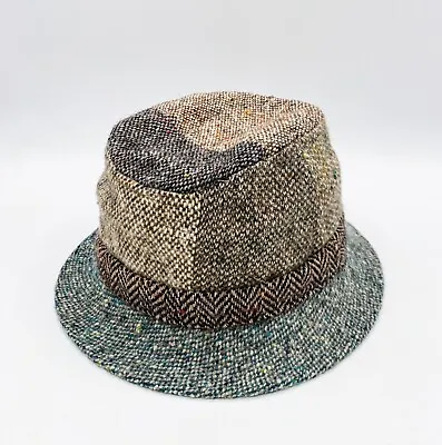 Jonathan Richard Ireland 100% Wool Tweed Fedora WALKING HAT Mens Size M Medium • $36.99
