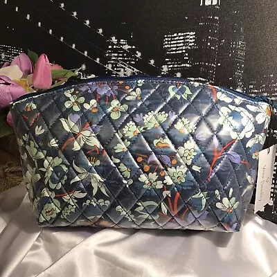 Vera Bradley Grand Travel Large Laminated Cosmetic Bag - FLORAL BURSTS NWT RV$59 • $26.99