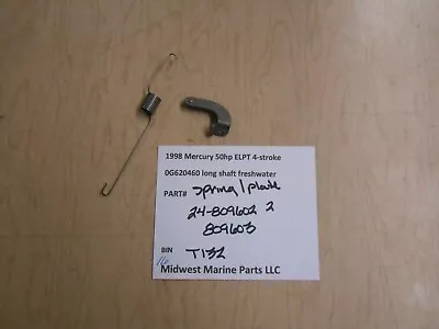 24-809602 2 809603 Mercury 1998 50hp ELPT Bigfoot Outboard Spring Plate T132 • $16