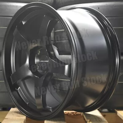 ROSENSTEIN CR 18x9.5 5x100 +38 OFFSET MATTE BLACK 5 SPOKES SPORT 4 WHEELS SET • $960