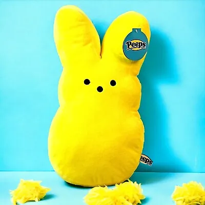 15  PEEPS Marshmallow Plush Bunny Easter Basket Gift Yellow Soft Sensory Pillow • $19.20
