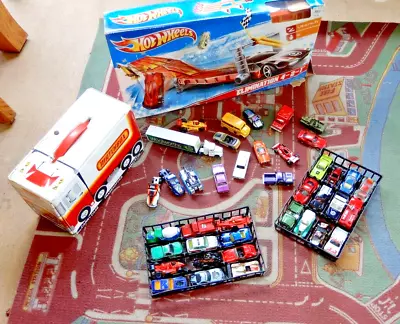 Toy Car Package Matchbox & Hot Wheels & Others & Cars Carry Case Mat & Racetrack • $49