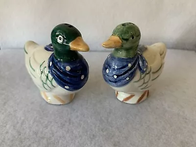 Vintage Ceramic Mallard Duck Birds Water Fowl Salt And Pepper Shakers • $11.64