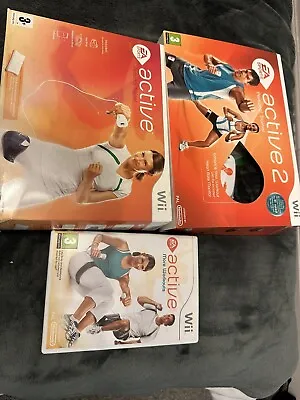 Nintendo Wii EA Sports Active 12 & More Workouts Boxed Bundle • £29.99