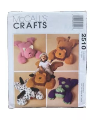 McCall's Crafts 2510 Fuzzy Friends Sewing Pattern Dinosaur Dalmation Lion Uncut • $5.99