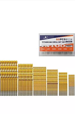 Mini Drill Bit Set 60pc And 12 Pcs Free High Speed Titanium Micro Drill Bits • $32