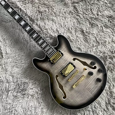 Gray Burst ES339 Electric Guitar Flamed Maple Top 2 Humbuckers Gold Hardware • $318