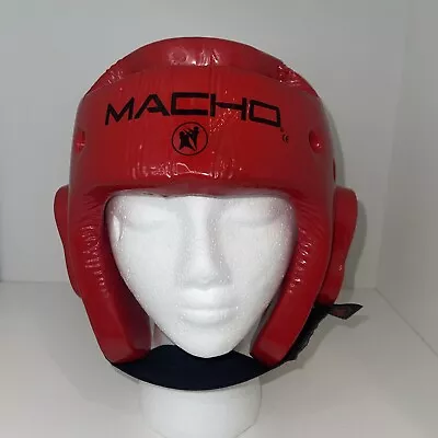 Macho Taekwondo Martial Arts Sparring Gear Helmet Headgear Red Size Large • $15