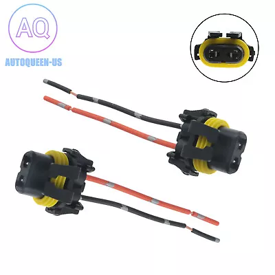 2Pcs Fog-Head Light 9006 Socket Female Adapter Wiring Pigtail Connector • $7.81