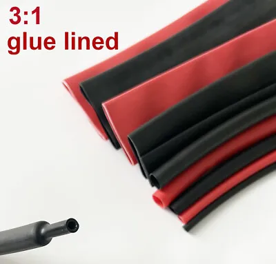 Heat Shrink Tubing Glue Lined Heat Shrink Cable Wire Insulation Sleeve Ratio 3:1 • $5.90