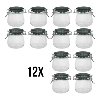 24 X 500ml CLIP TOP GLASS STORAGE JARS AIRTIGHT CONTAINERS VINTAGE KITCHEN MASON • £24.99