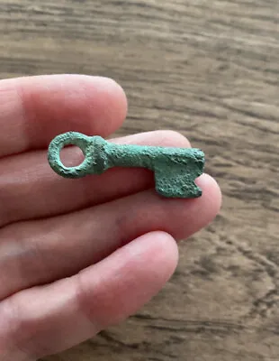 Medieval. 14th Century. Bronze Casket Key. • $37.89