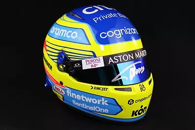 F1 FERNANDO ALONSO ORIGINAL Signed 1/2 BELL ASTON MARTIN Mini Helmet 2023 NEW • $900