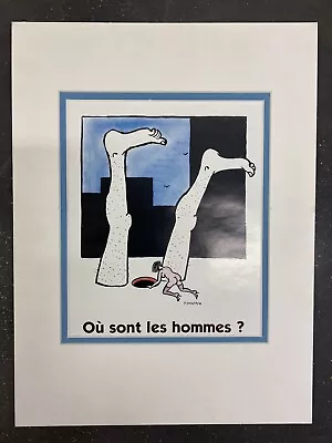 Tomi Ungerer Where Are The Men? Pretty Signed Screen Print 30x40 Cm • $80.24