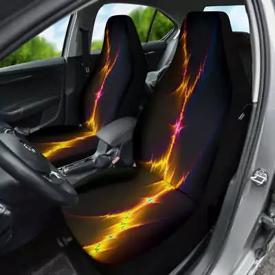 Lightning Car Seat Covers Personalized Front Protectors 2pc Car Decor Dynamic • $59.95