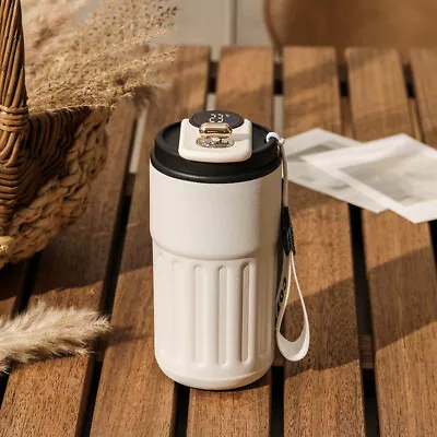 Smart LED Temperature Display Thermos Coffee Mug Water Cup Stainless Steel NEW • $21.45