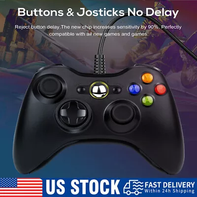 Wired Controller Gamepad For Microsoft Xbox 360 /Slim Game Console Windows PC • $12.99