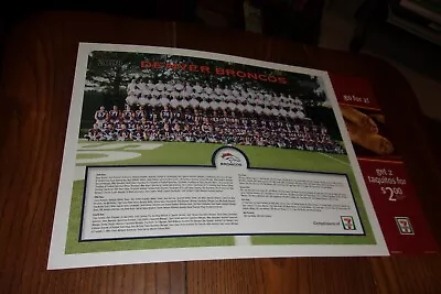 $4 • Buy 2008  DENVER BRONCOS TEAM PHOTO / POSTER 11  X 14   ( 11 X 17 With AD )  