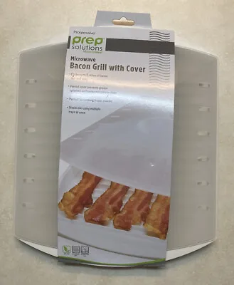Prep Solutions Microwave Bacon Grill With Cover - White (PS-66LID) NEW • $7