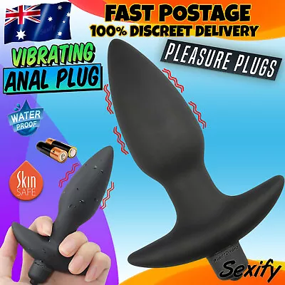 Vibrating Prostate Massager Anal Bead Dildo Butt Plug Vibrator Sex Men Women Toy • $12.95