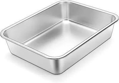 Lasagna Baking Pan 9 X 13 Inches Stainless Steel Deep Baking Dish Large Metal  • $44.54
