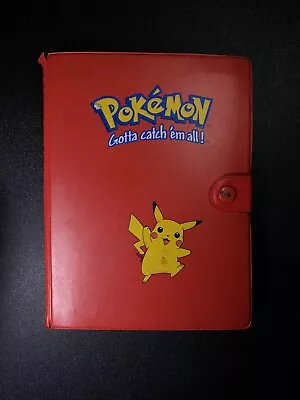 $39.99 • Buy 1999 Vintage Pokemon 4-Pocket Card Binder Book - Red PIKACHU Nintendo Rare