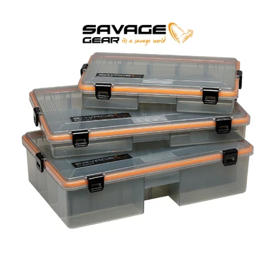 Savage Gear WP Lure Boxes Smoke Pike Perch Zander Bass Wrasse Fishing Tackle New • £16.99
