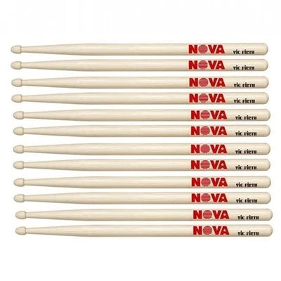 $85 • Buy Vic Firth Nova 5B Wood Tip 6 Pairs American Hickory  Drumsticks VRN5B