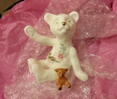 Aynsley Cottage Garden Teddy Bear & Baby Teddy Bone China New Boxed • £15