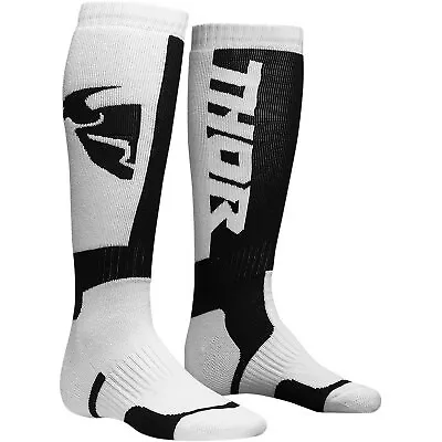 Thor Tall MX Socks Traditional White/Black Men's Size 6-9 # 3431-0381 • $11.21