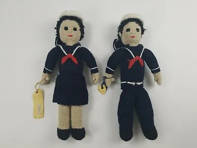 WWII Military Handmade Dolls Navy Sailor About 16  Made During WWII 1 Of A Kind • $199