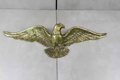 Antique Brass-Tone Metal 18  Wing Spand Eagle Decorative Wall Hanging • $26.99