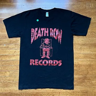 VTG Death Row Records Shirt Mens  Large Black Dr Dre Surge Tupac Snoop Dogg • $16.95