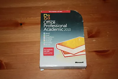 Microsoft Office Professional Academic 2010 DVD W/ Key **PRE-OWNED** • $30