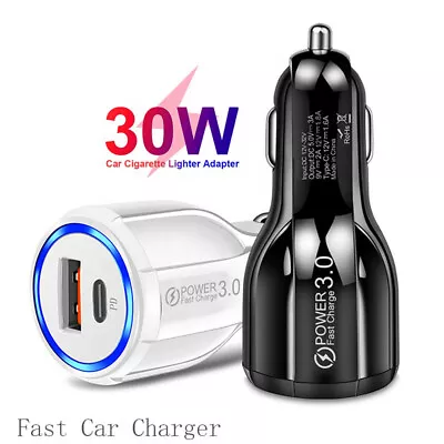 USB  Car Charger Dual USB Adapter With Cable For Apple IPhone 13 12 11 Pro Max • $8.99