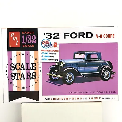 '32 Ford V-8 Coupe Exact 1/32 Scale Authentic Model Kit With Decals & Cromed AMT • $19.99