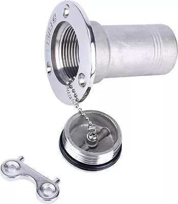 Amarine Made 1.5  Boat Deck Fill Marine 316 Stainless Steel Filler Cap Key Fuel • $16.99