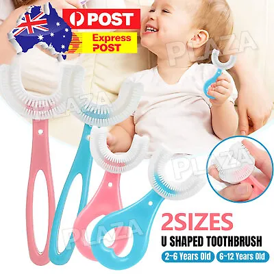 $3.85 • Buy Baby Toothbrush U-shaped Silicone Brush Head Oral Cleaning Teeth For Kids AU