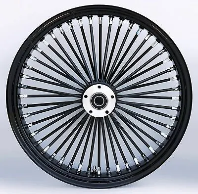 Ultima King Spoke Front Wheel 21x 3.5 Dual Disc Black Harley Touring FLH Bagger • $379.99