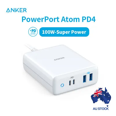 $124.06 • Buy Anker USB-C Charger 100W PowerPort Atom PD USB C Charging Station For Laptop